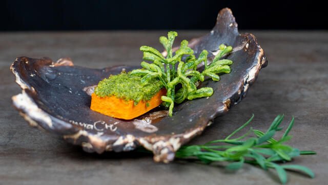 Sweet potato, Sea Fennel tempura