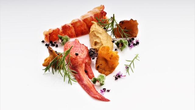 Lobster with chanterelles and herbs