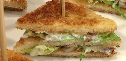 Caesar salad sandwich with Daikon Cress